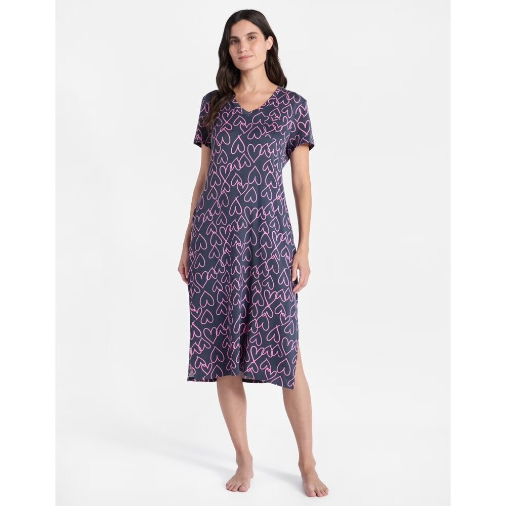 Way to Celebrate Women's Midi Chemise W/Pocket Sleep Midi Chemise Size Large